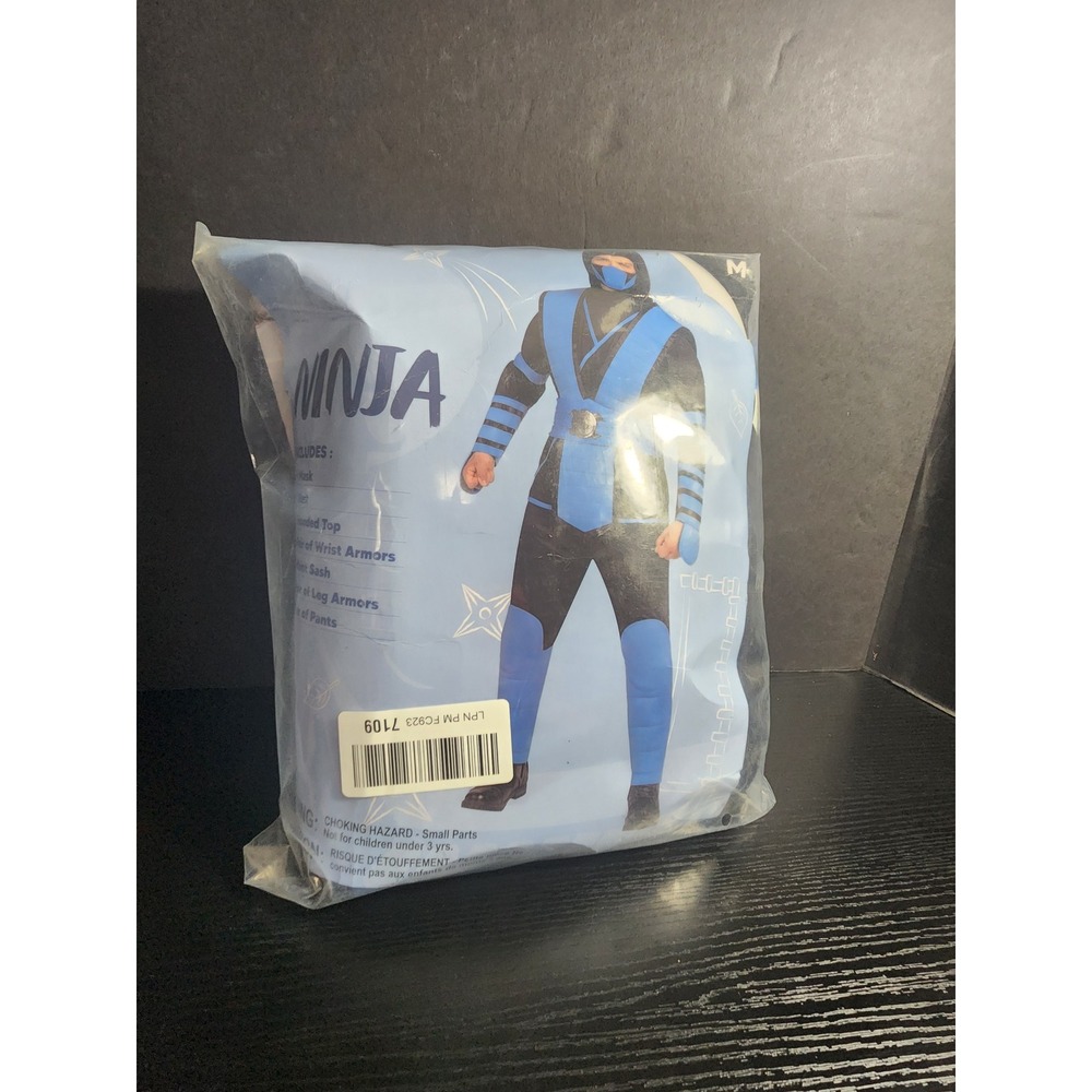 Spooktacular Creations Blue Ninja Costume Set Mens‎ Halloween Cosplay Size M